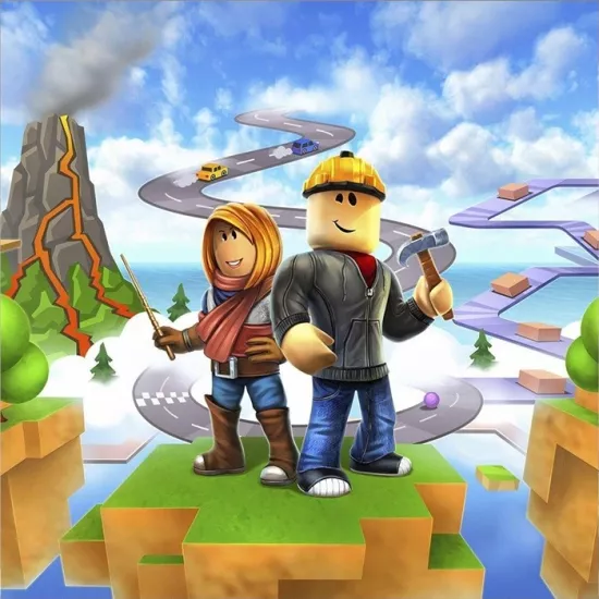 Roblox Doğum Günü Kare Branda Afişi - 2 Boy