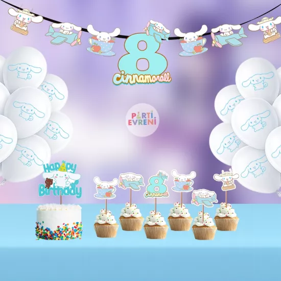 Cinnamoroll Doğum Günü Seti | Yaş Seçenekli Afiş