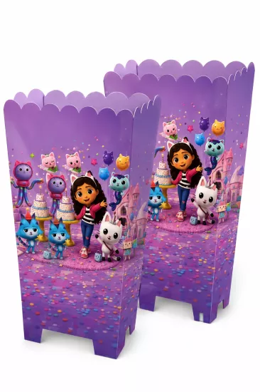 Gabby Dollhouse Temalı Mısır Kutusu 8 Adet