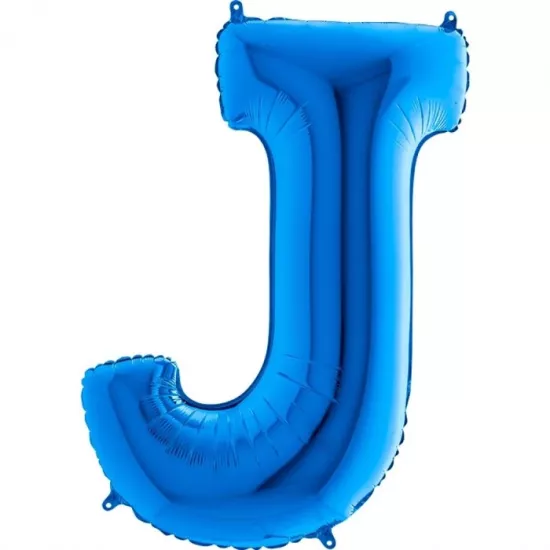 J Harfi Mavi Folyo Balon 1 Metre