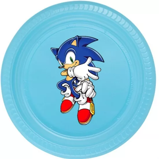 Sonic Özel Kesim Çıkartmalı Tabak - 5 Adet