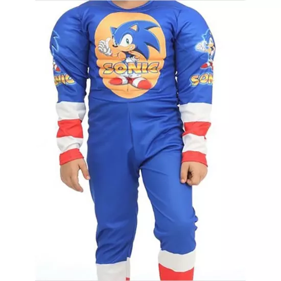 Sonic Karakter Kostümü Kaslı Versiyon
