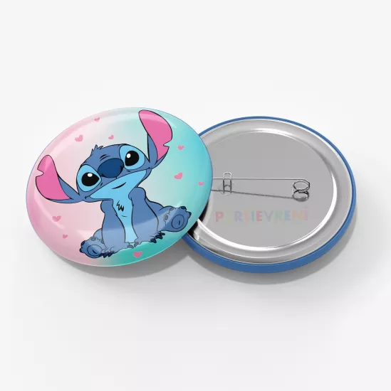 Stitch Temalı İğneli Rozet 1 Adet