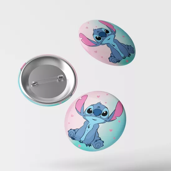 Stitch Temalı İğneli Rozet 1 Adet