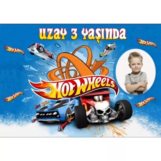 Kişiye Özel Hot Wheels Doğum Günü Afişi - 4 Boy