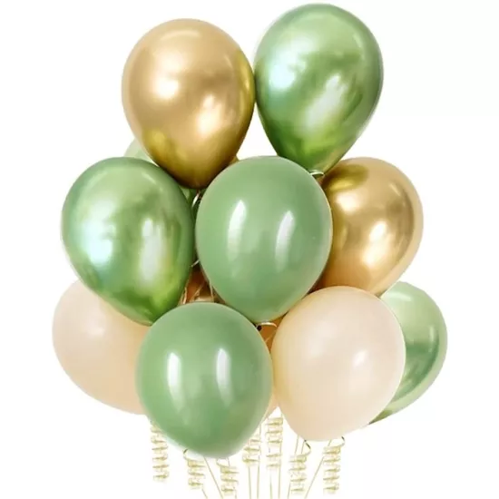 Gold Yeşil Krom Küf Yeşili Somon Karışık Balon