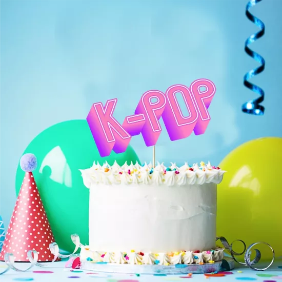 K-Pop Temalı 15cm Pasta Süsü