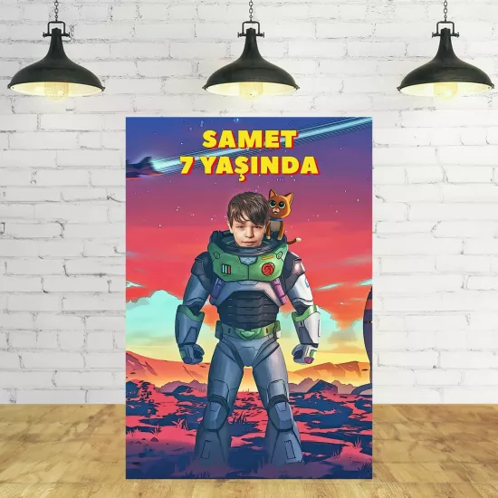 Buzz Lightyear Temalı Kişiye Özel Portre Afiş