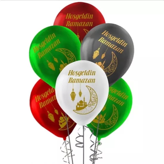 Hoşgeldin Ramazan Baskılı Karışık Balon 5 Adet