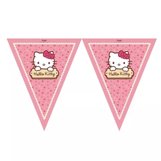 Hello Kitty Doğum Günü Temalı Flama Bayrak