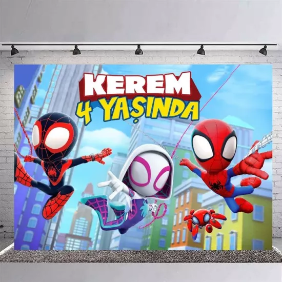 Kişiye Özel Spidey Doğum Günü Afişi - 4 Boy