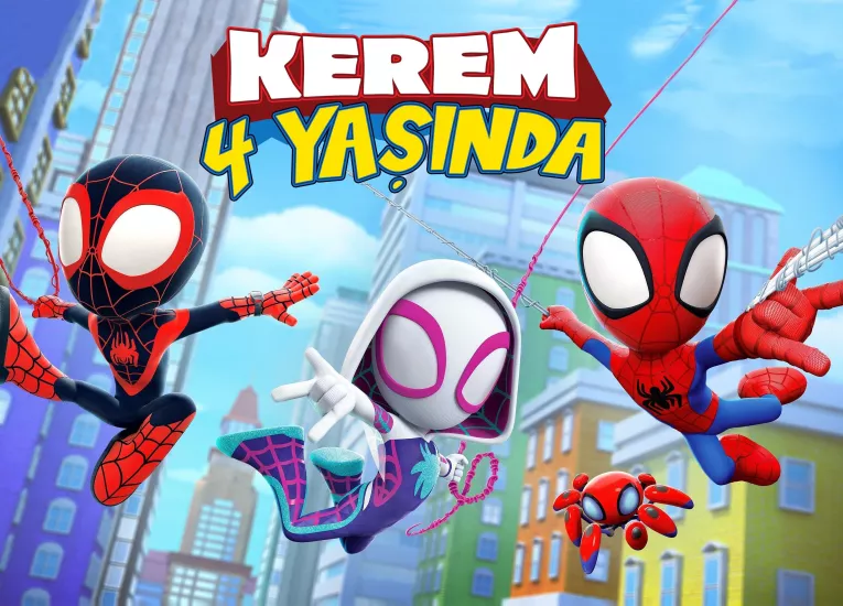 Kişiye Özel Spidey Doğum Günü Afişi - 4 Boy