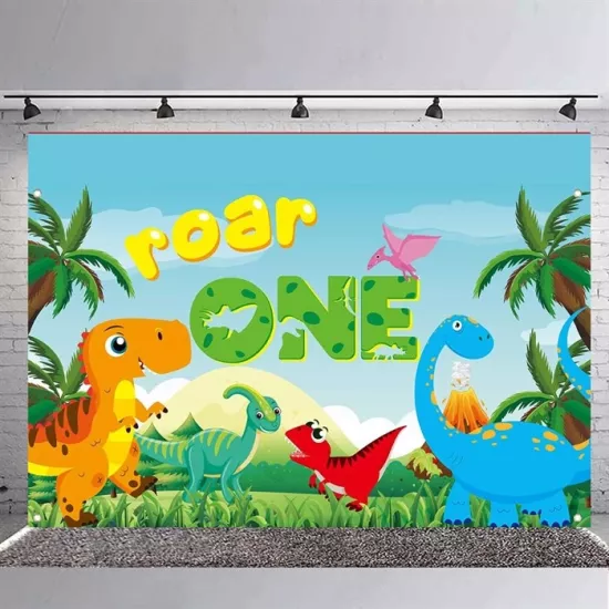 Dinozor ONE Doğum Günü Branda Afişi - 2 Boy