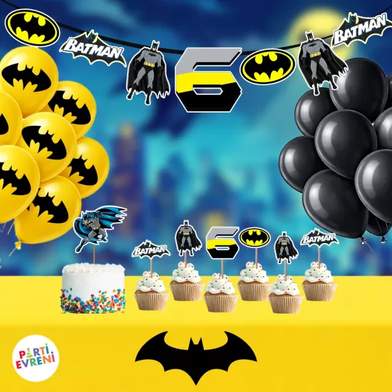 Batman Doğum Günü Seti | Yaş Seçenekli Afiş