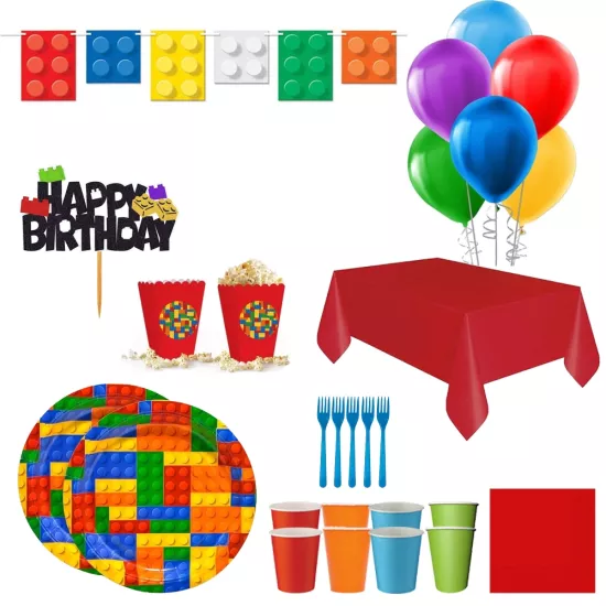 Block Temalı Doğum 16 Kişilik Günü Seti