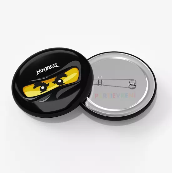 Ninja Go Siyah Temalı İğneli Rozet 1 Adet