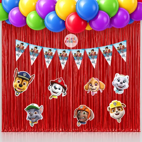 Paw Patrol Temalı Arka Fon Süsleme Seti