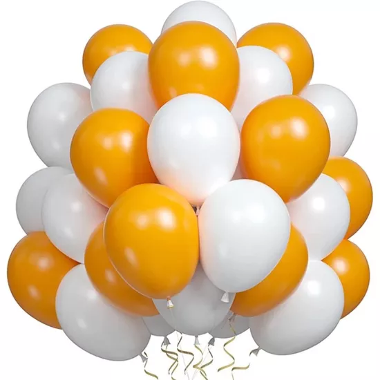 Turuncu Beyaz Karışık Balon Seti 10’lu