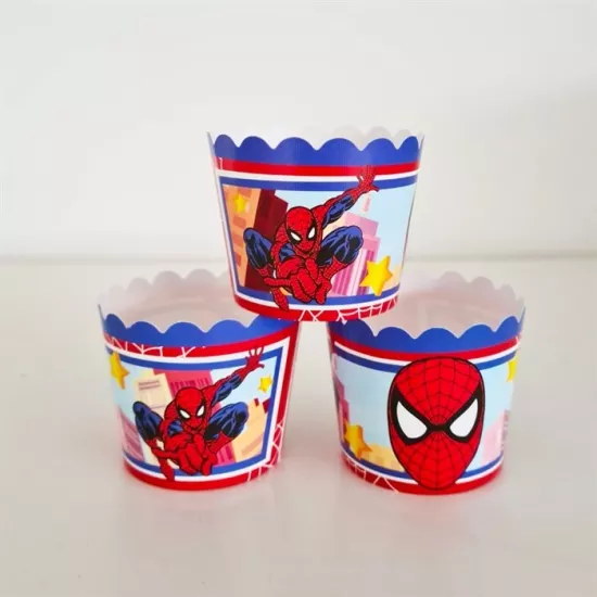 Spiderman Temalı Cupcake Kapsülü 10 Adet
