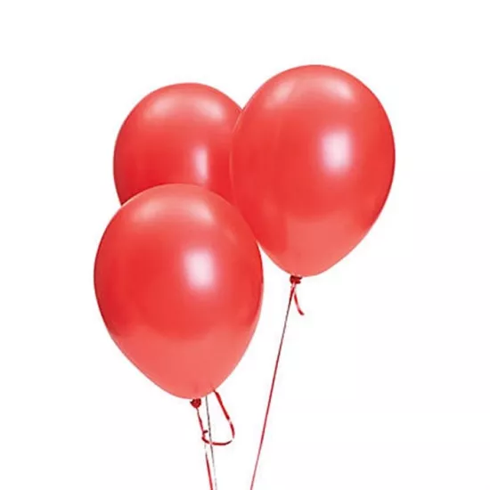 Kırmızı Metalik Baskısız Lateks Balon - 5 Adet