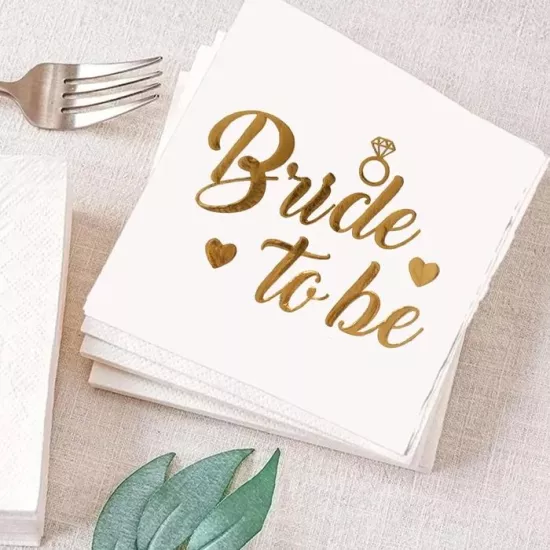 Gold Varaklı Yaldızlı Bride to be Peçete 16’lı