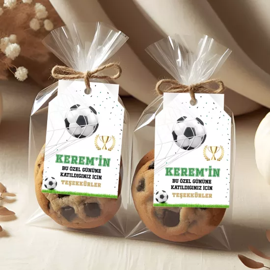 Futbol Temalı Kişiye Özel Teşekkür Kartı 8’li