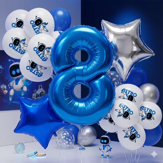 Astro Bot Temalı Yaş Seçenekli Balon Seti