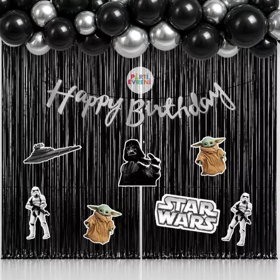 Star Wars Temalı Arka Fon Süsleme Seti