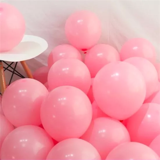 Soft Renk Pembe Makaron Balon - 5 Adet