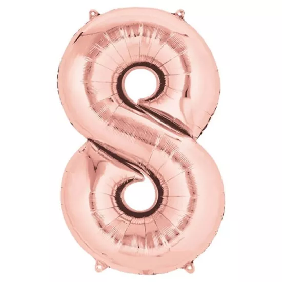 8 Rakam Rose Gold Folyo Balon