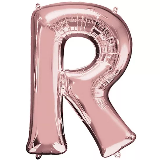 R Harfi Rose Gold Folyo Balon 1 Metre