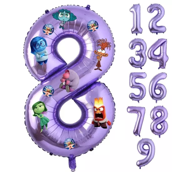 Ters Yüz Temalı Etiketli Mor Folyo Balon