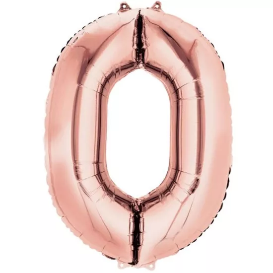 0 Rakam Rose Gold Folyo Balon