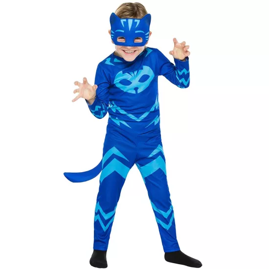 PJ Mask Kedi Çocuk Temalı Pelerinli Maskeli