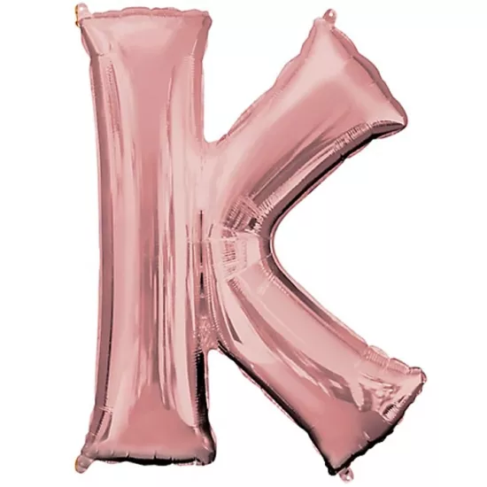 K Harfi Rose Gold Folyo Balon 1 Metre
