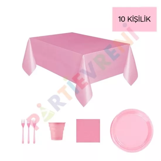 Pembe Kullan At Parti Seti - 10 Kişilik