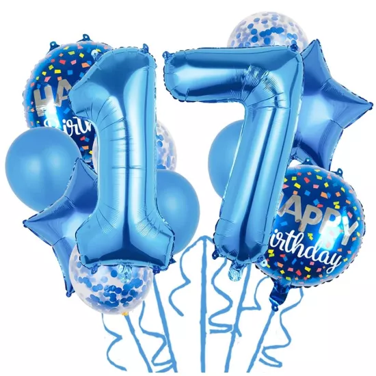 17 Yaş Mavi Balon Seti