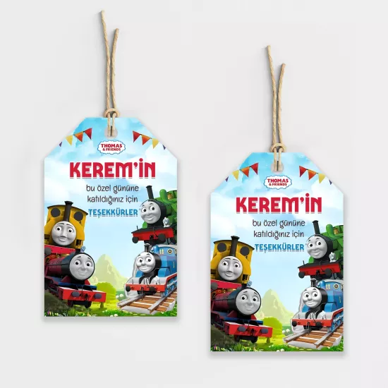 Tren Thomas Temalı Kişiye Özel Teşekkür Kartı