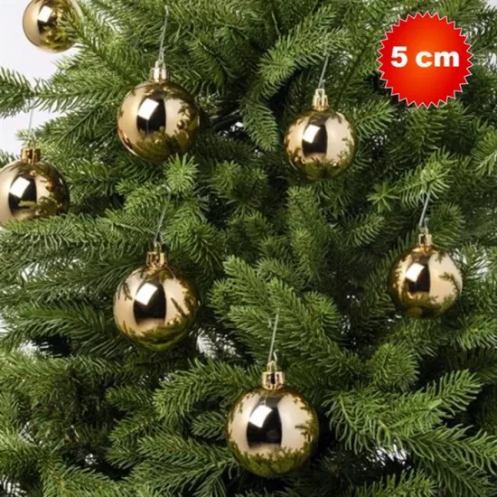 Yılbaşı Ağacı Gold Top Süs 5 cm 4’lü