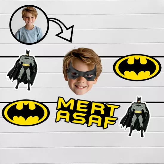 Kişiye Özel İsimli Batman Temalı Afiş Banner