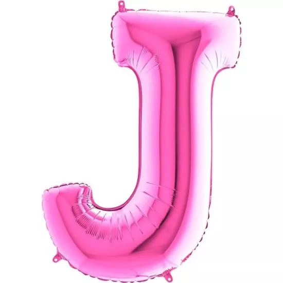 J Harfi Fuşya Folyo Balon 1 Metre