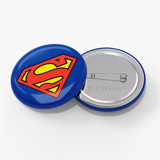 Superman Temalı İğneli Rozet 1 Adet