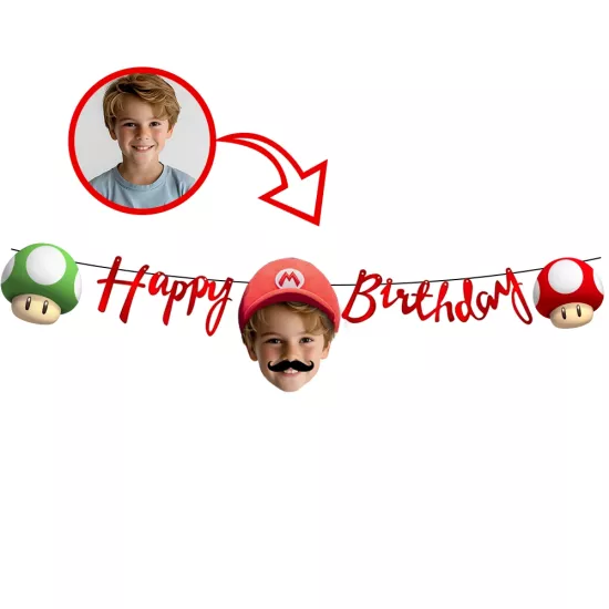 Kişiye Özel Super Mario Temalı Happy Birthday