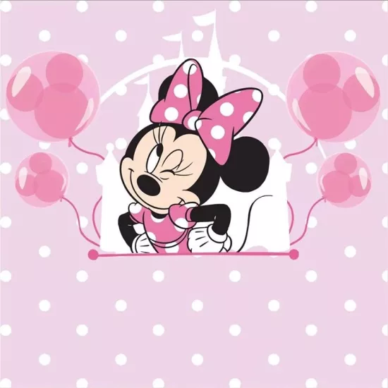 Minnie Mouse Doğum Günü Kare Branda Afişi - 2 Boy