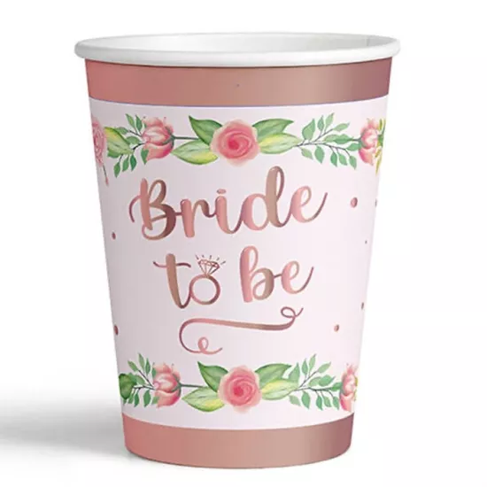 Rose Yaldızlı Bride to Be Bardak 8’li