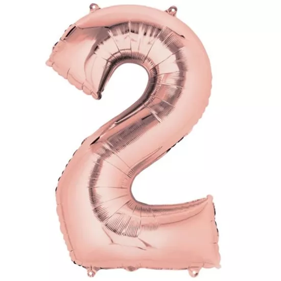 2 Rakam Rose Gold Folyo Balon