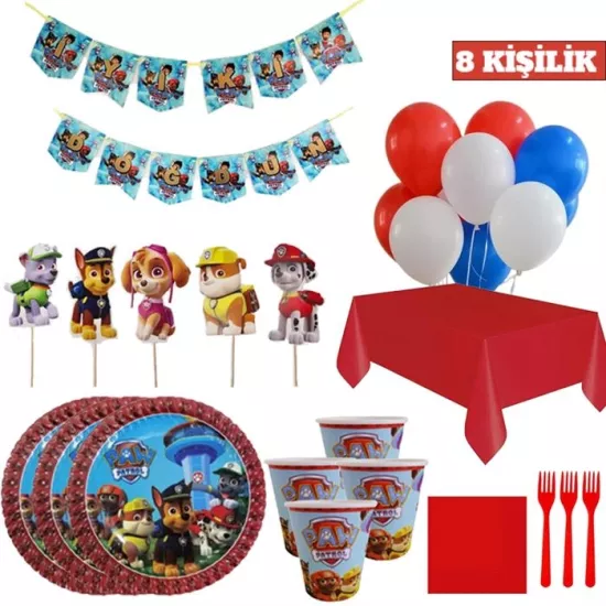 Paw Patrol Ultra Lüks Doğum Günü Seti 8 Kişilik