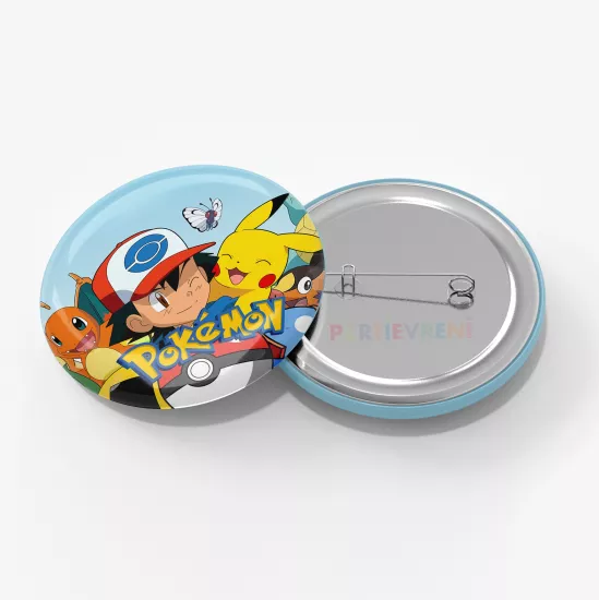 Pokemon Temalı İğneli Rozet 1 Adet