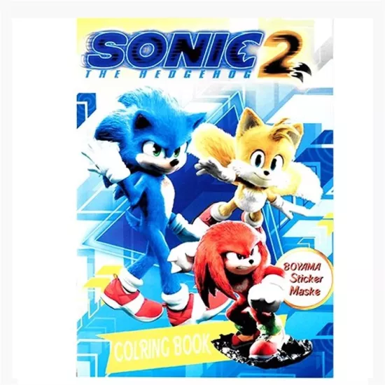 Sonic Boyama Kitabı (Çıkartma+Maskeli)