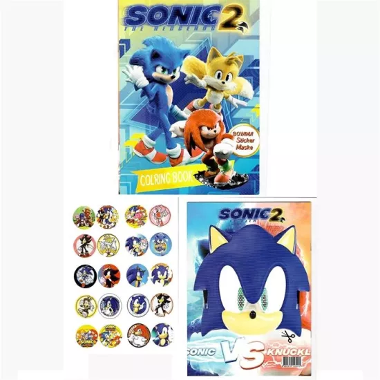 Sonic Boyama Kitabı (Çıkartma+Maskeli)